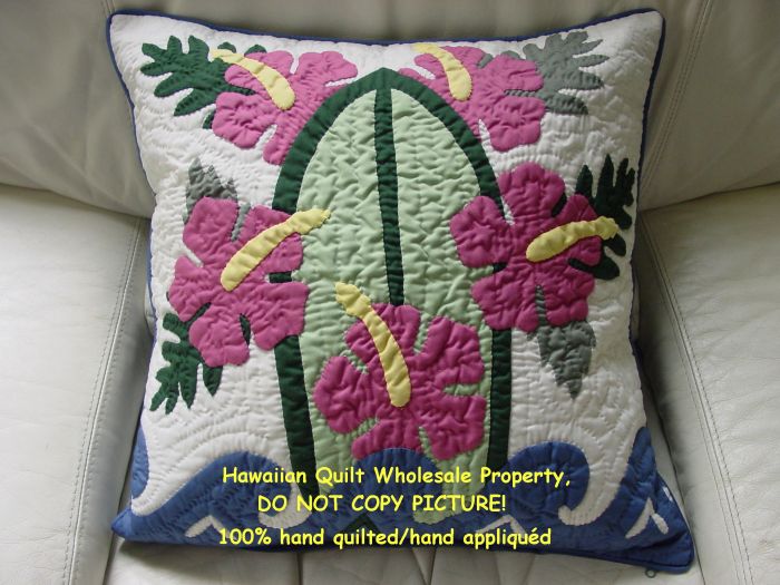 Surf Board-Hibiscus-M<br> 2 pillow covers