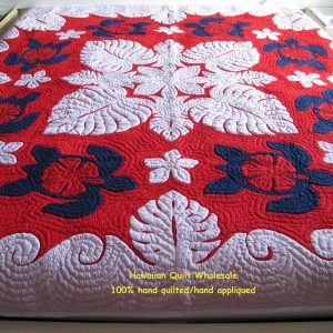 Hibiscus Sea Turtles Plumeria Monstera Bedspread MRED
