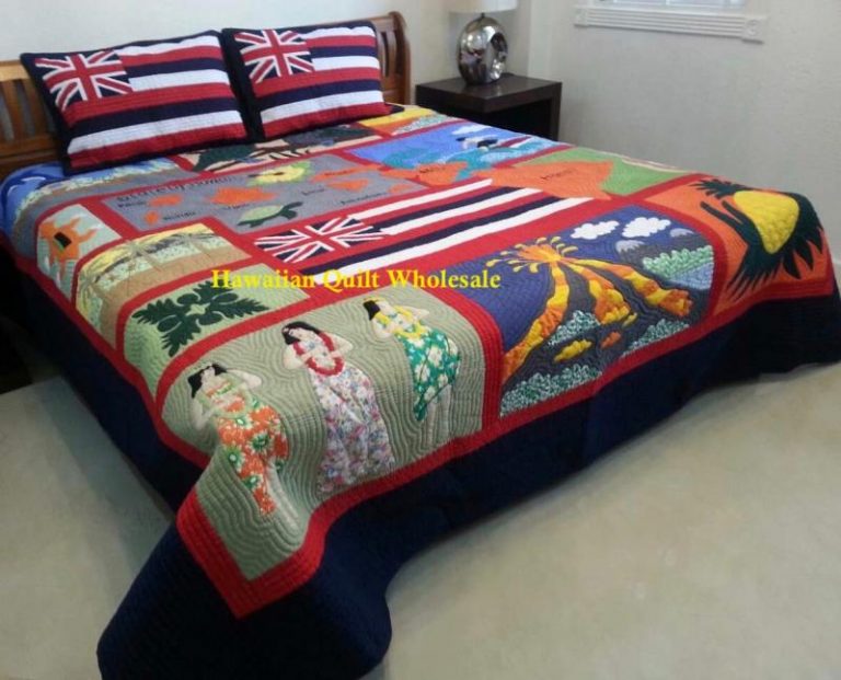 Hawaiian Scenes Bedspread Hawaiian Quilt Wholesale