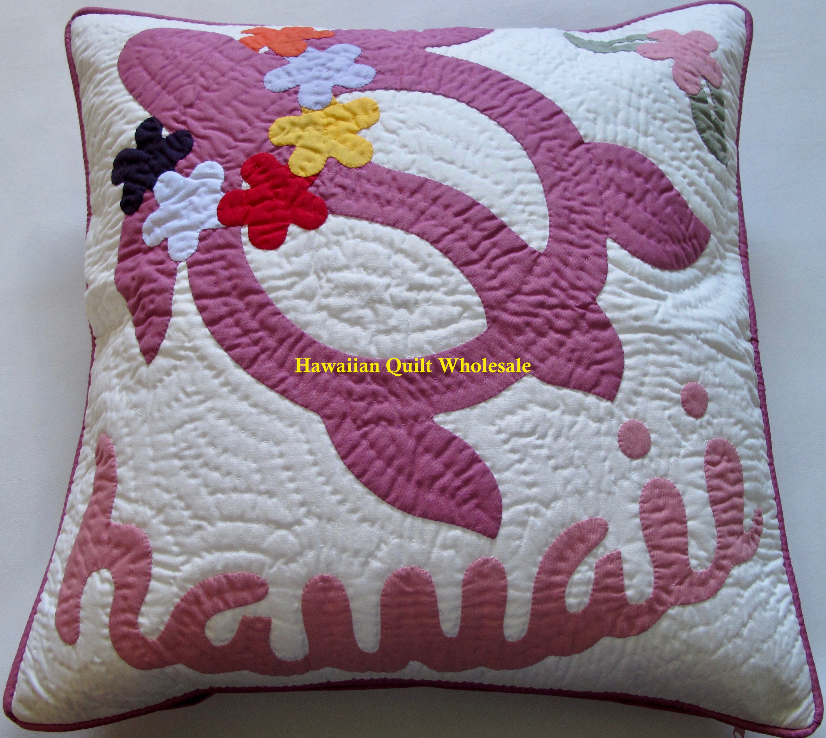 2 Sea Turtle Plumeria Hawaii Pillow Covers Hawaiian Quilt Wholesale