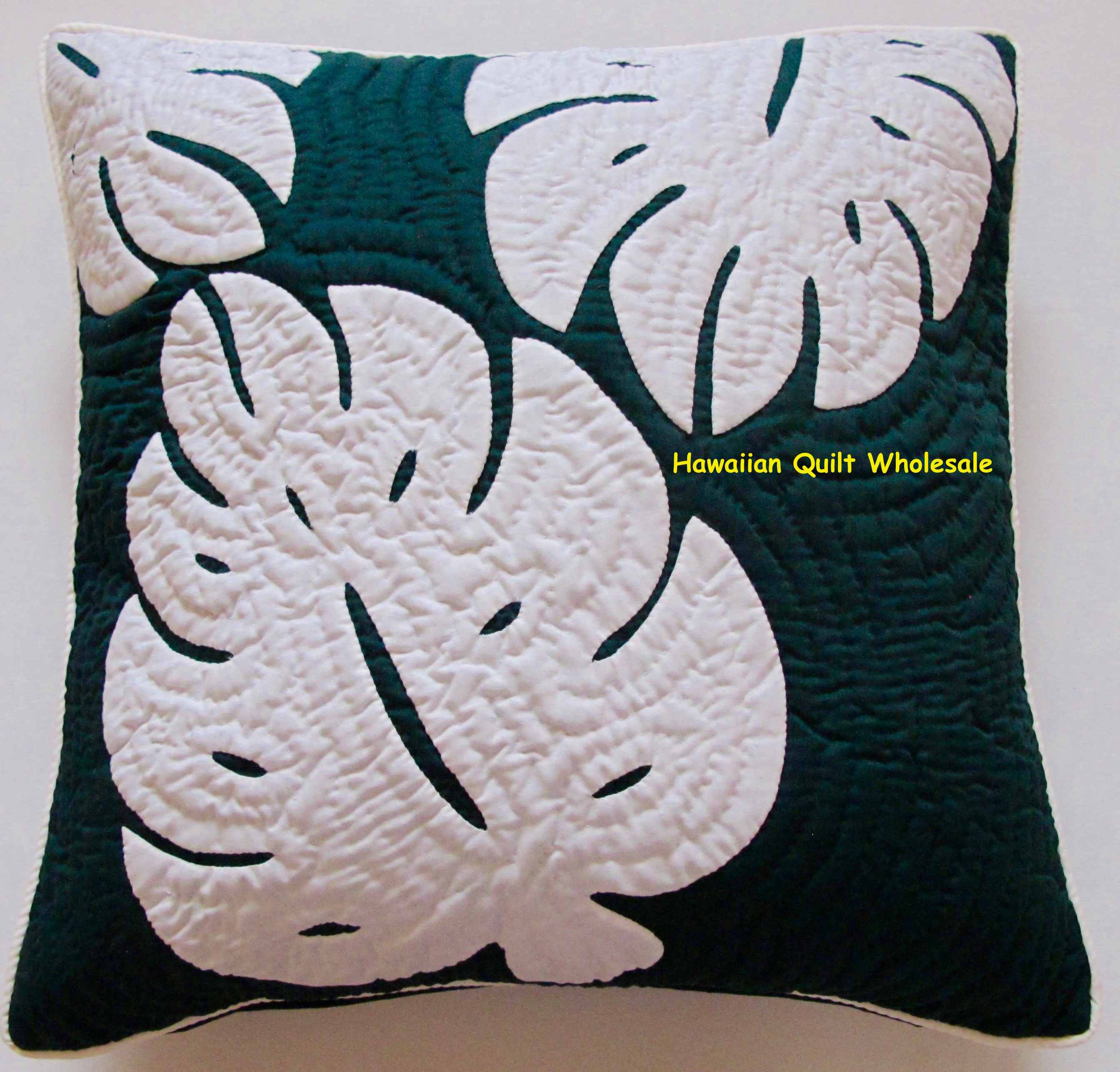 2 Monstera Pillow Covers Odg Hawaiian Quilt Wholesale