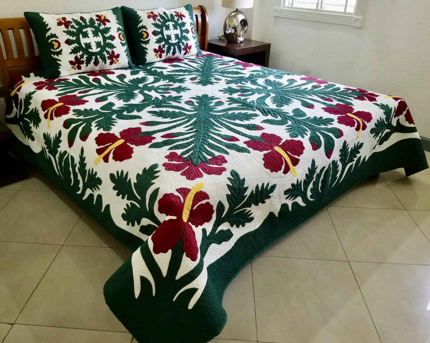 Hibiscus 2 Pillow shams BGMA - Image 2