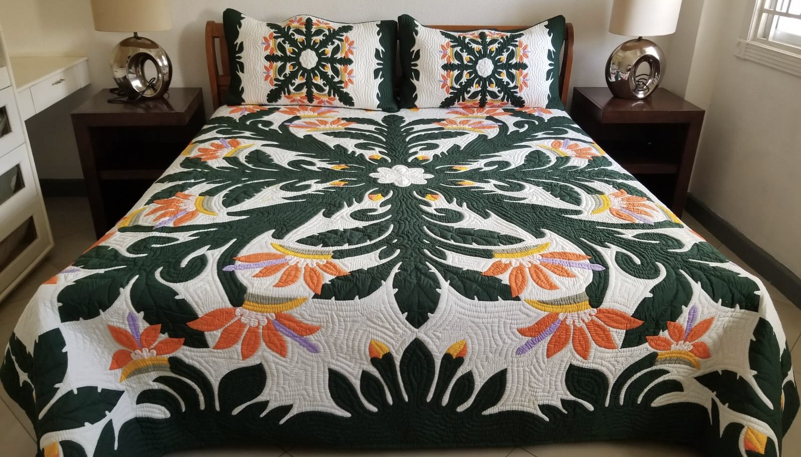 Birds of Paradise Pillow Shams BGO